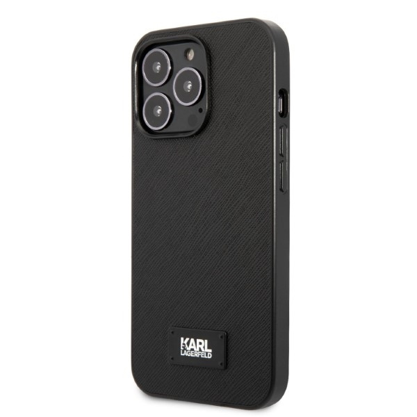 Etui Karl Lagerfeld iPhone 13 Pro Max 6,7" Hardcase Czarny/black Saffiano Plaque Case