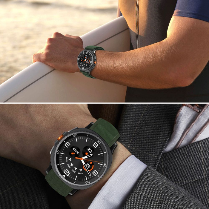 PASEK TECH-PROTECT SAMSUNG GALAXY WATCH 8 / CLASSIC 40 / 44 / 46 MM NYLON PRO ZIELONY