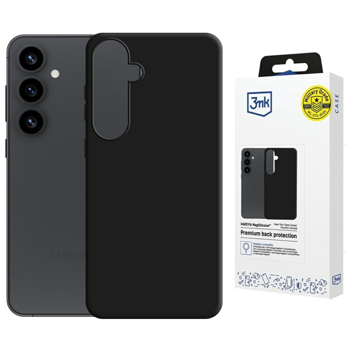 Etui 3MK Hardy MagSilicone do Samsung    Galaxy S25 czarny