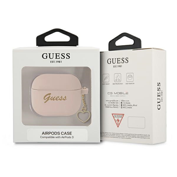 Etui GUESS Apple AirPods 3 Cover Silicone Charm Collection Różowy Case