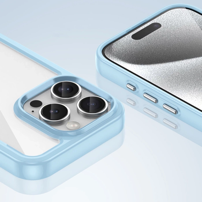Etui Outer Space Case z żelową ramką do iPhone 16 Pro Max - niebieskie