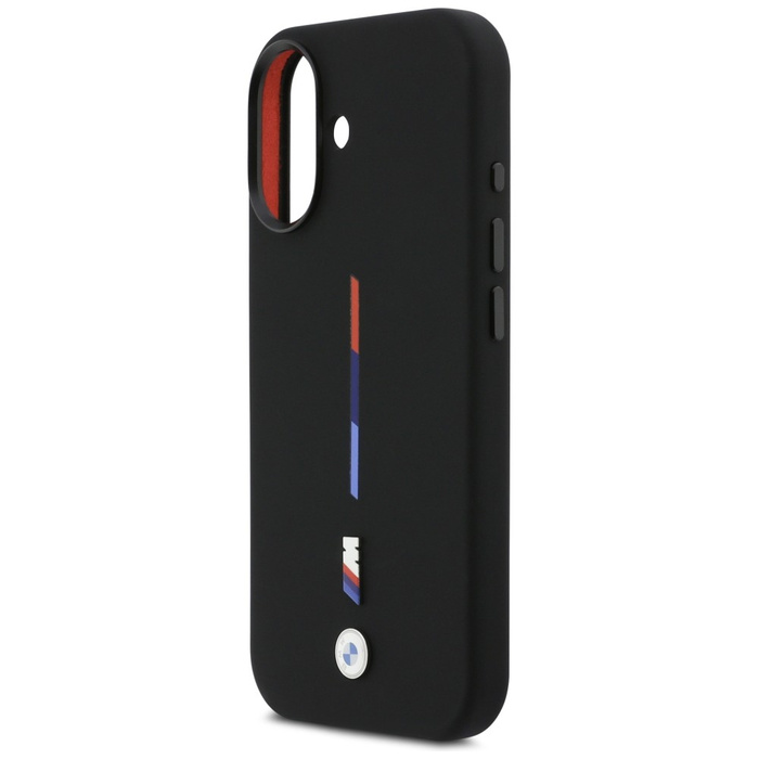 Etui BMW M Silicon Tricolor Line MagSafe do iPhone 17 czarny