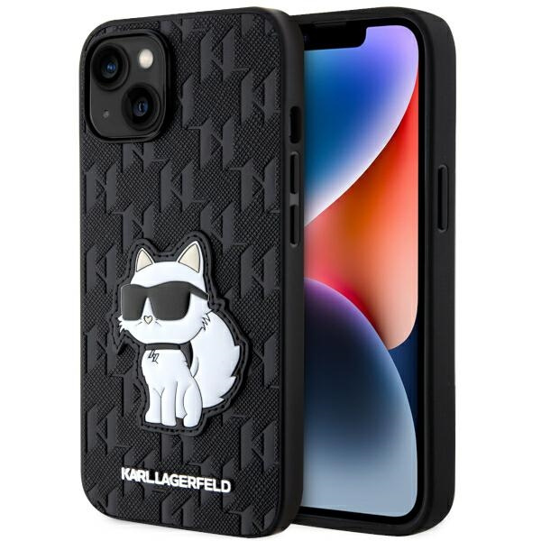 Etui Karl Lagerfeld KLHCP14MSAKHPCK iPhone 14 Plus 6.7" czarny/black Saffiano Monogram Choupette Case