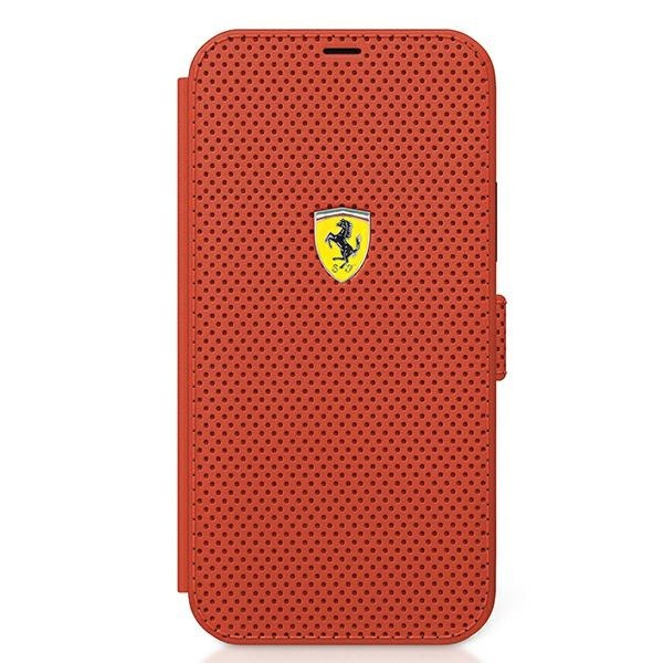Etui FERRARI Apple iPhone 12 Mini Book On Track Perforated FESPEFLBKP12SRE Czerwony Case