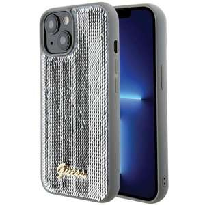 Etui Guess GUHCP15SPSFDGSS iPhone 15 6.1" srebrny/silver hardcase Sequin Script Metal Case