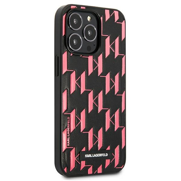Karl Lagerfeld KLHCP13LMNMP1P iPhone 13 Pro 6,1" hardcase różowy/pink Monogram Plaque