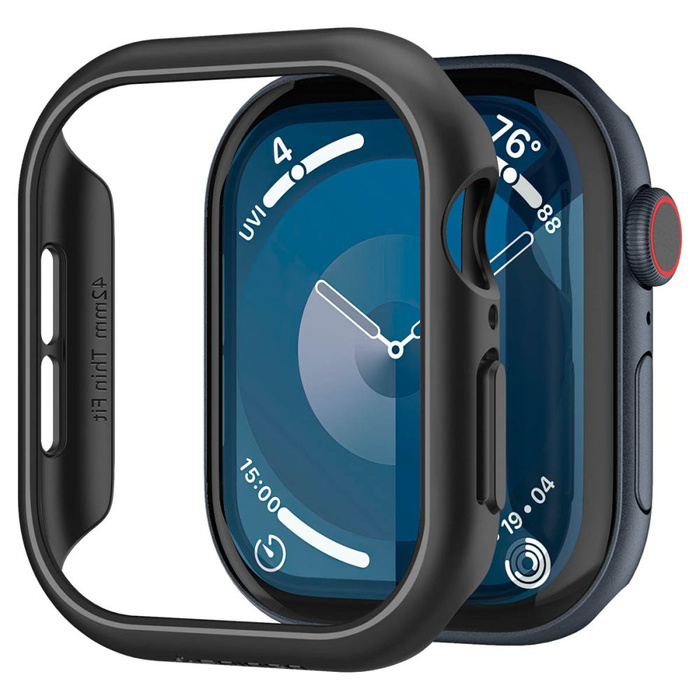 ETUI SPIGEN THIN FIT APPLE WATCH 10 (42 MM) BLACK