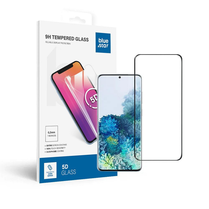 Szkło hartowane do Samsung Galaxy S20 PLUS (full glue / case friendly) Blue Star 5D czarne