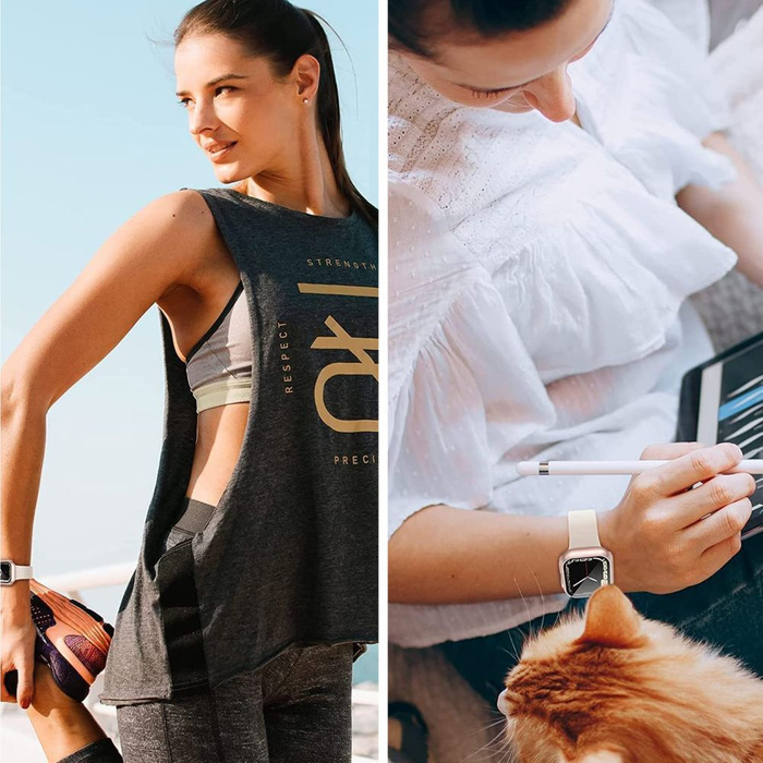 Etui Tech-protect Defense360 Apple Watch 4 / 5 / 6 / Se (44mm) Titanium/orange Case