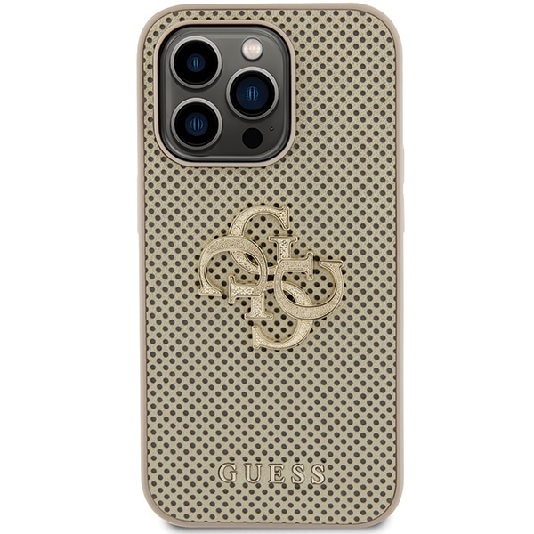 Etui Guess GUHCP15XPSP4LGD iPhone 15 Pro Max 6.7" złoty/gold hardcase Perforated 4G Glitter Case