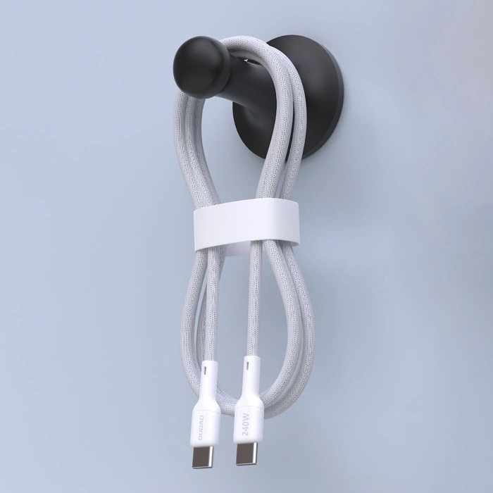Kabel Dudao L9C Max 240W PD USB-C - USB-C 1,2m - biały