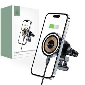 UCHWYT TECH-PROTECT MM15W-V5 MAGNETIC MAGSAFE VENT CAR MOUNT WIRELESS CHARGER 15W BLACK