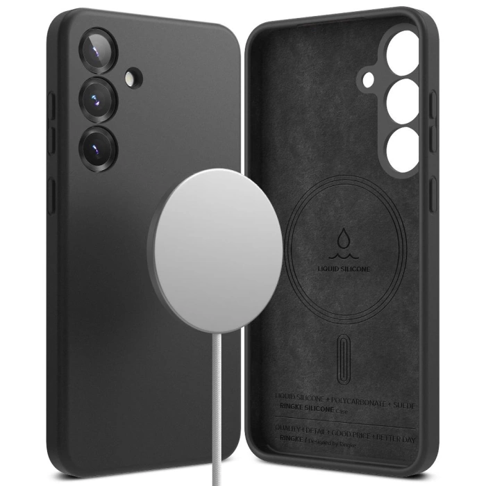 Etui RINGKE SILICONE MAGNETIC MAGSAFE GALAXY S25+ PLUS BLACK
