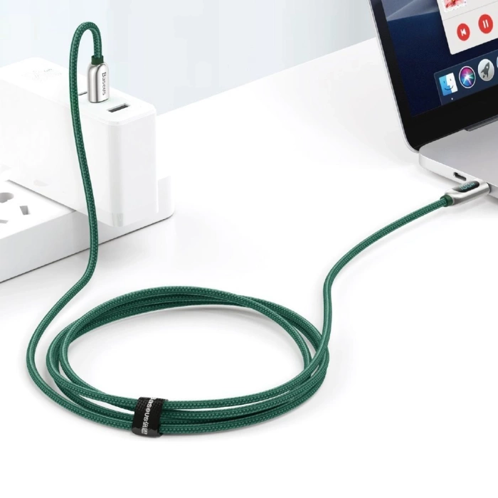 Kabel Baseus CATSK-B06 USB-C - USB-C PD 100W 5A 480Mb/s 1m - zielony