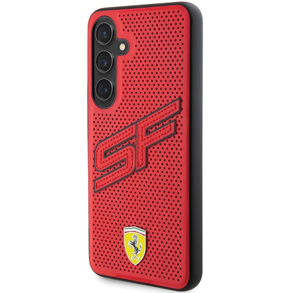Etui Ferrari FEHCS24MPINR Samsung Galaxy S24+ S926 czerwony/red hardcase Big SF Perforated Case