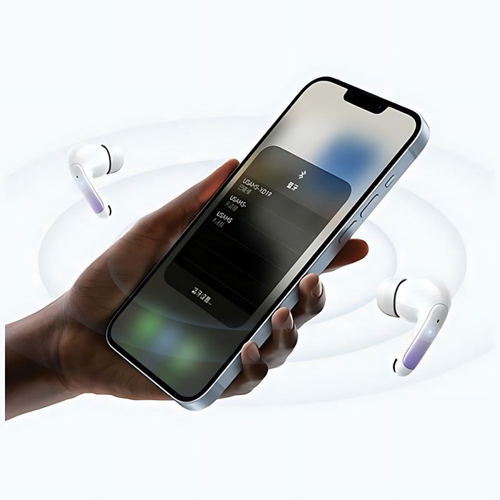 USAMS Słuchawki Bluetooth 5.3 TWS X-don series ENC bezprzewodowe niebieski gradient/gradient blue BHUENCXD03 (US-XD19)