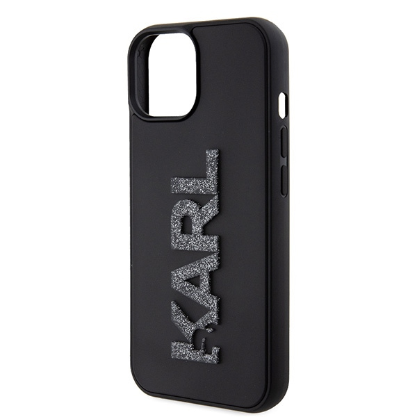 Etui Karl Lagerfeld KLHCP15M3DMBKCK iPhone 15 Plus 6.7" czarny/black hardcase 3D Rubber Glitter Logo Case