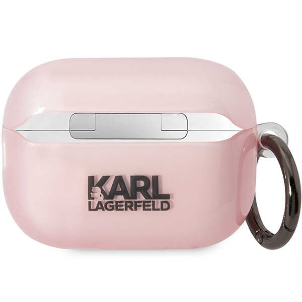 Etui Karl Lagerfeld KLAP2HNCHTCP Airpods Pro 2 cover różowy/pink Ikonik Choupette Case
