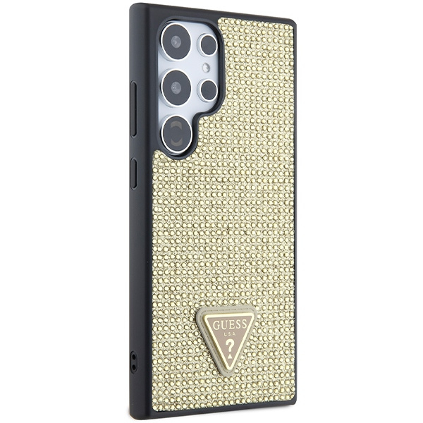 Etui Guess GUHCS24LHDGPPD S24 Ultra S928 złoty/gold hardcase Rhinestone Triangle Case