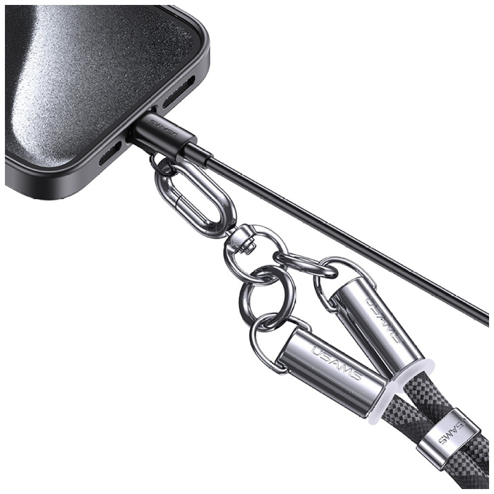 Smycz do telefonu z kablem do ładowania  Usams SJ746 30W USB-C do Lightning 1.2m niebieski