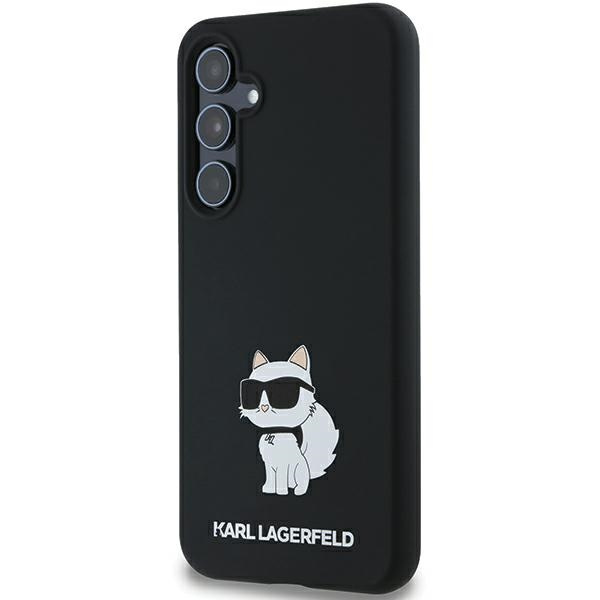 Etui Karl Lagerfeld KLHCSA35SMHCNPK A35 A356 czarny/black hardcase Silicone Choupette Metal Pin