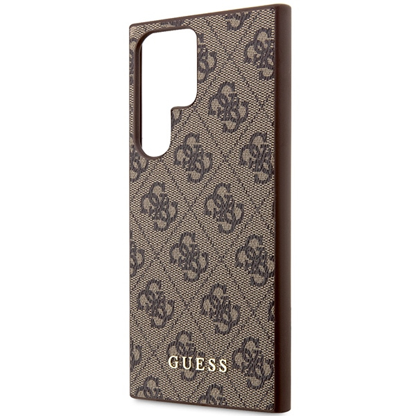 Etui Guess GUHCS23LG4GFBR S23 Ultra S918 brązowy/brown hard case 4G Metal Gold Logo Case