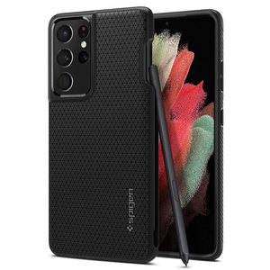 Etui SPIGEN Galaxy S21 Ultra Liquid Air Pen Matte Black Czarne Case