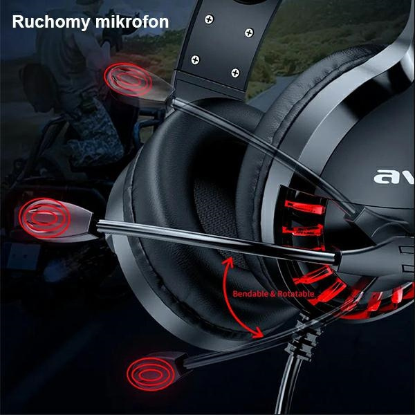 Słuchawki Nauszne AWEI Gamingowe Z Mikrofonem ES-770i Czarny