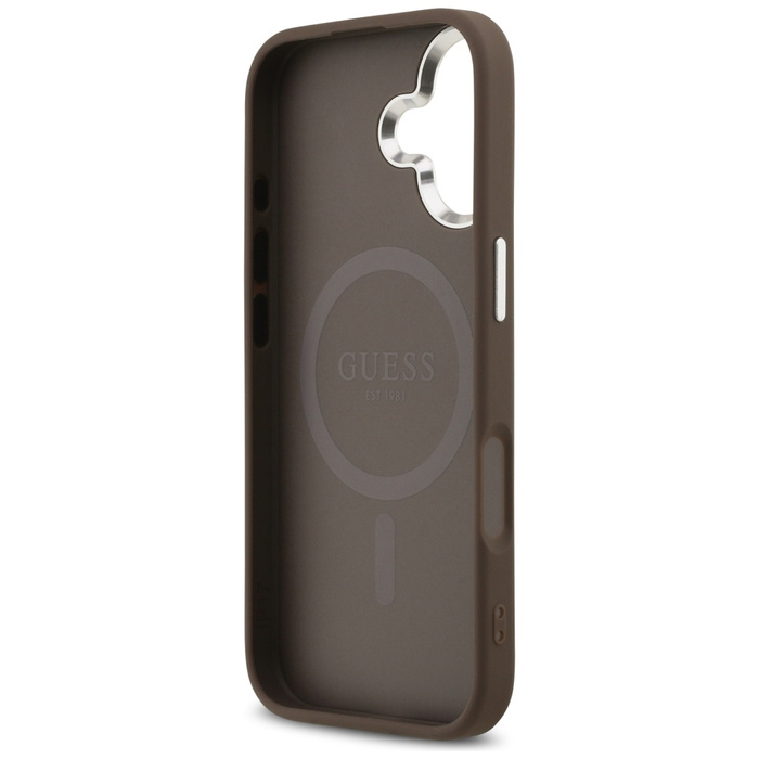 Etui Guess 4G Classic Logo MagSafe do    iPhone 17 brązowy