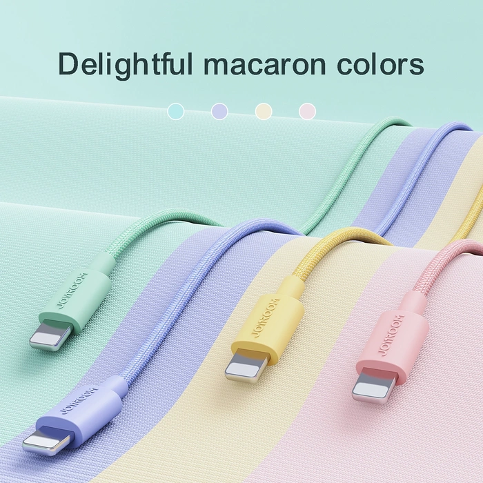 Kabel Joyroom S-2030M13 ze złączami Lightning i USB-A o długości 2 m - różowy