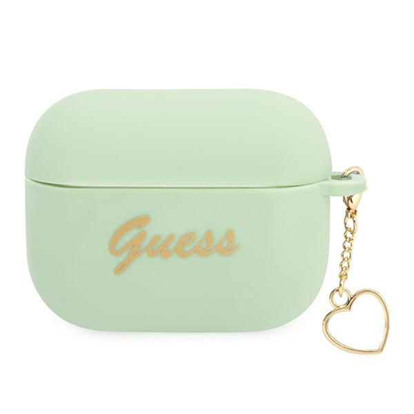 Etui GUESS Apple AirPods Pro Cover Silicone Charm Heart Collection Zielony Case
