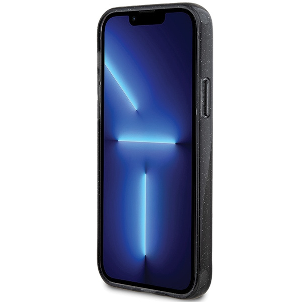 Etui Guess GUHMP12MHRSGSK iPhone 12/12 Pro 6.1" czarny/black hardcase Ring Stand Script Glitter MagSafe Case