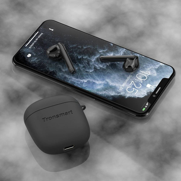 Tronsmart Earphone Case silikonowe etui na słuchawki Tronsmart Onyx Ace czarny