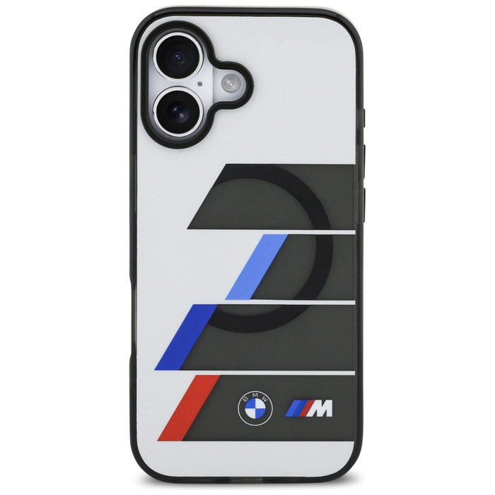 Etui BMW M IML Metal Buttons Tricolor    Lines MagSafe do iPhone 17 antracyt