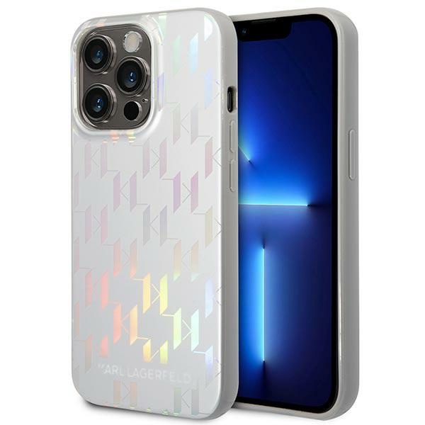 Etui KARL LAGERFELD Apple iPhone 14 Pro Max Monogram Iridescent Srebrny Hardcase