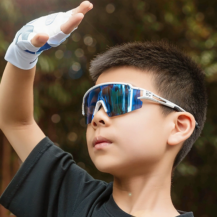 Okulary rowerowe Rockbros dla dzieci, polaryzacyjne, z ochroną UV dziecięce - białe