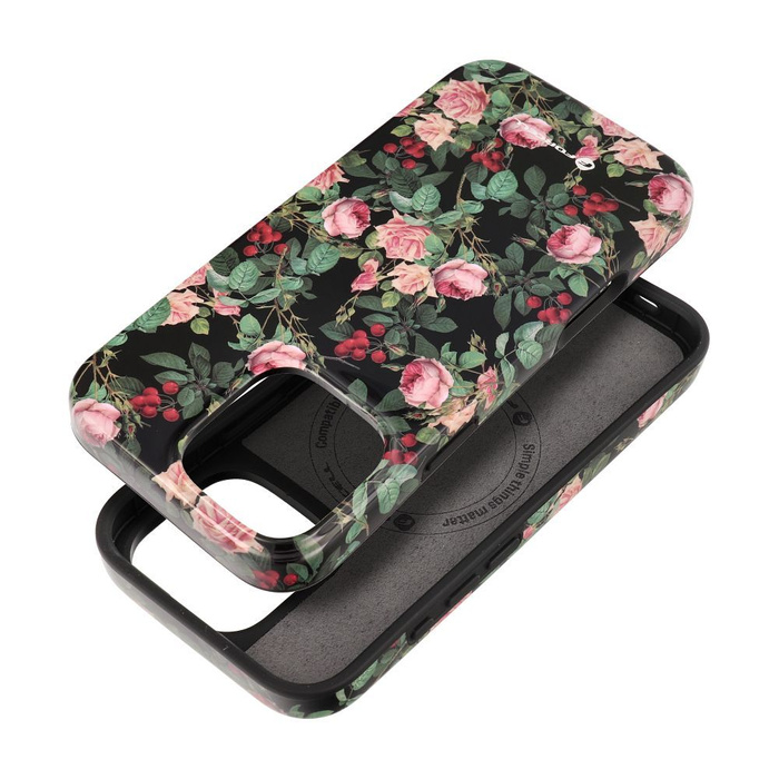 Etui na iPhone 16 PRO MAX Forcell F-Protect Mirage zgodny z MagSafe Military Drop-Test rose drama