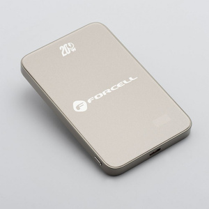 Powerbank zgodny z MagSafe Forcell F-Energy SuperSlim F5K8 QC4.0 PD3.0 15W 5000 mAh tytanowy pustynny 0INT