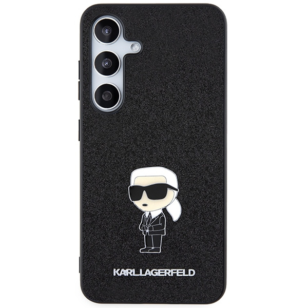 Etui Karl Lagerfeld KLHCS24MGKNPSK S24+ S926 czarny/black hardcase Fixed Glitter Ikonik Logo Metal Pin Case