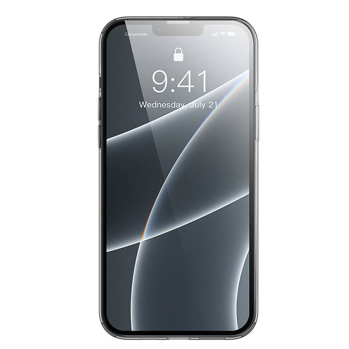 Baseus Simple Series Case przezroczyste żelowe etui iPhone 13 Pro czarny (ARAJ000401)