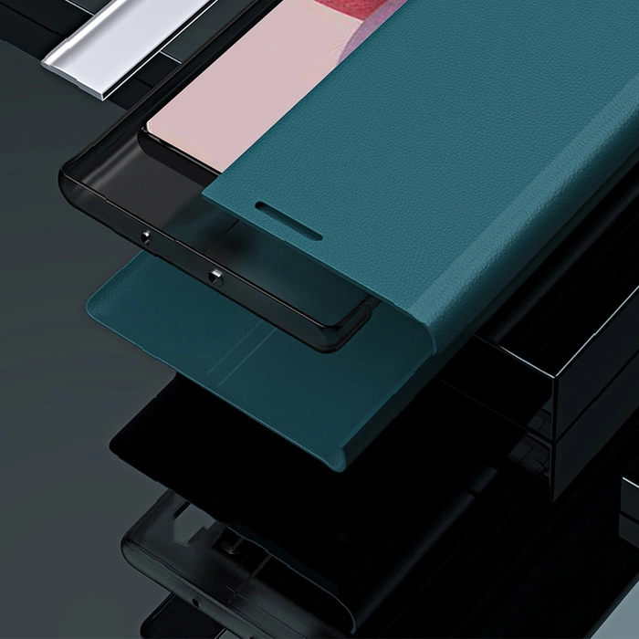 [PO ZWROCIE] Sleep Case Pro etui do Samsung Galaxy A14 z klapką podstawka niebieskie