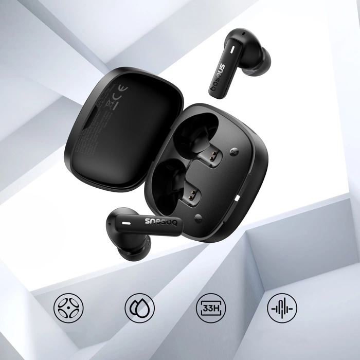 BASEUS słuchawki bezprzewodowe bluetooth TWS E19 czarne