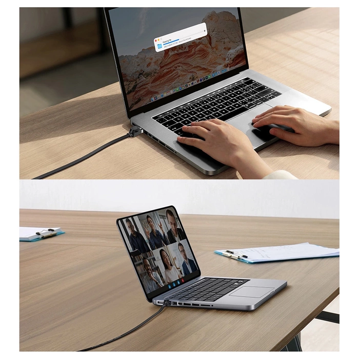 Baseus Speed Six kabel sieciowy płaski RJ45 1000Mbps 2m czarny (WKJS000101)