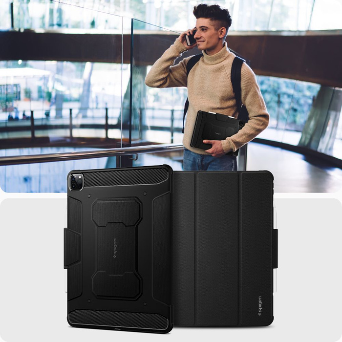 Etui SPIGEN Rugged Armor Pro iPad Pro 4/5/6 12.9 2020/2021/2022 Black Case