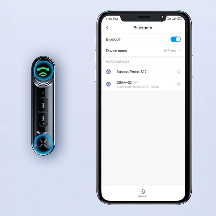 Transmiter Bluetooth AUX Baseus BSBA-02 (Overseas Edition) - czarny