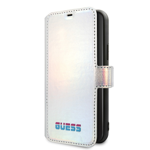 Etui GUESS Apple iPhone 11 Pro Max Book Iridescent Srebrny Case