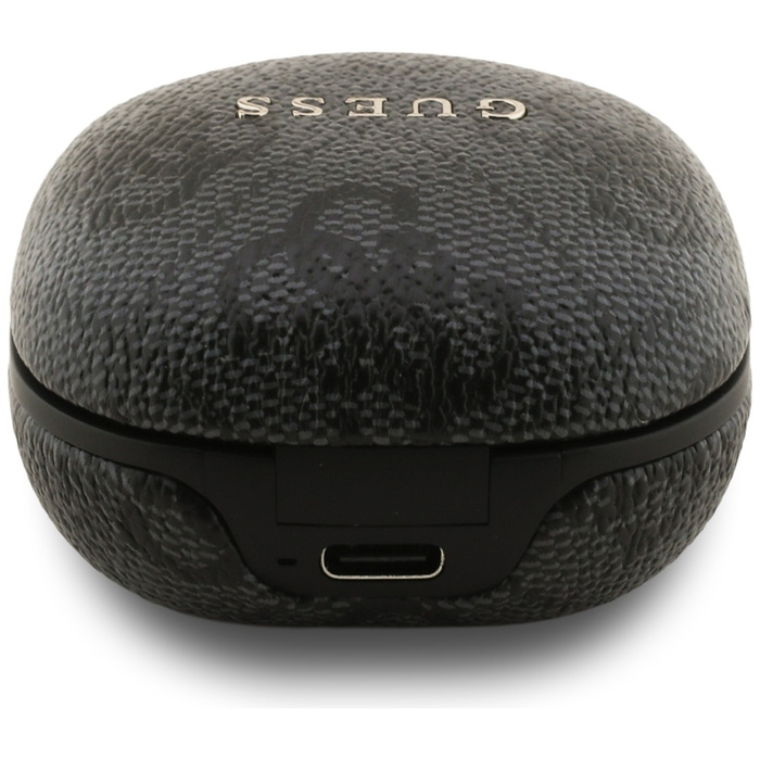 Słuchawki TWS ENC Guess 4G Classic Metal Logo czarny