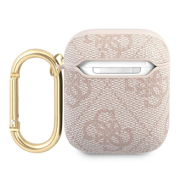 Etui GUESS Apple AirPods 4G Script Metal Collection Różowy Case
