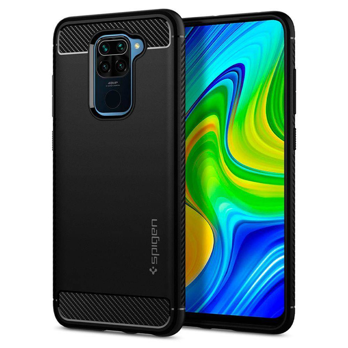 Etui SPIGEN Xiaomi Redmi Note 9 / Redmi 10X Rugged Armor Matte Black Czarne Case