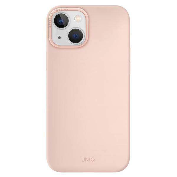 UNIQ etui Lino Hue iPhone 14 6,1" Magclick Charging różowy/blush pink